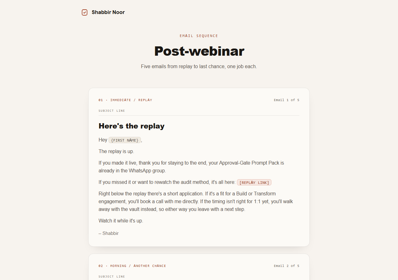 Post-webinar preview