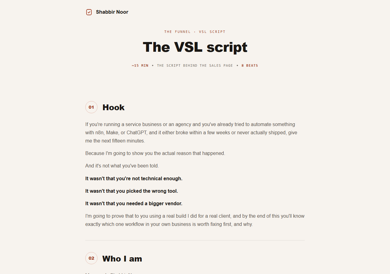 VSL script preview